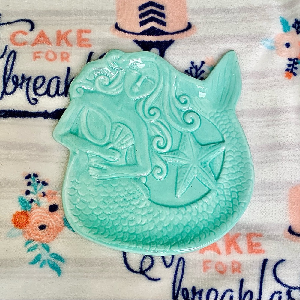 🧜🏻‍♀️ Teal Mermaid Nautical Kitchen Spoon Rest - Picture 2 of 8